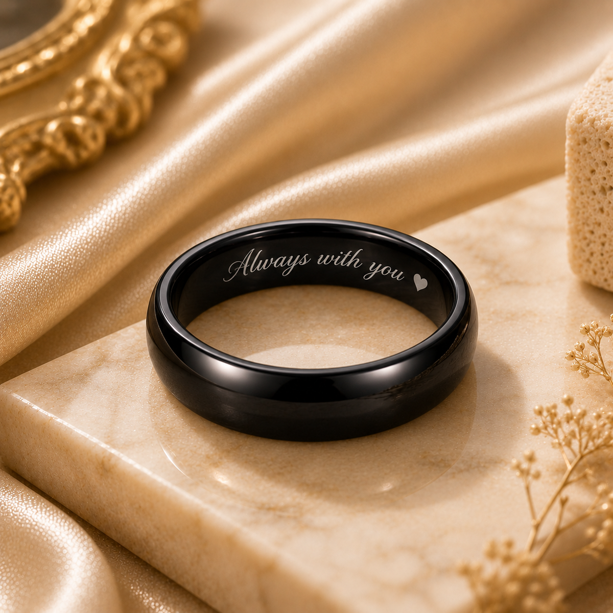 Titanium ring with engraving – 6 mm, KalinumX
