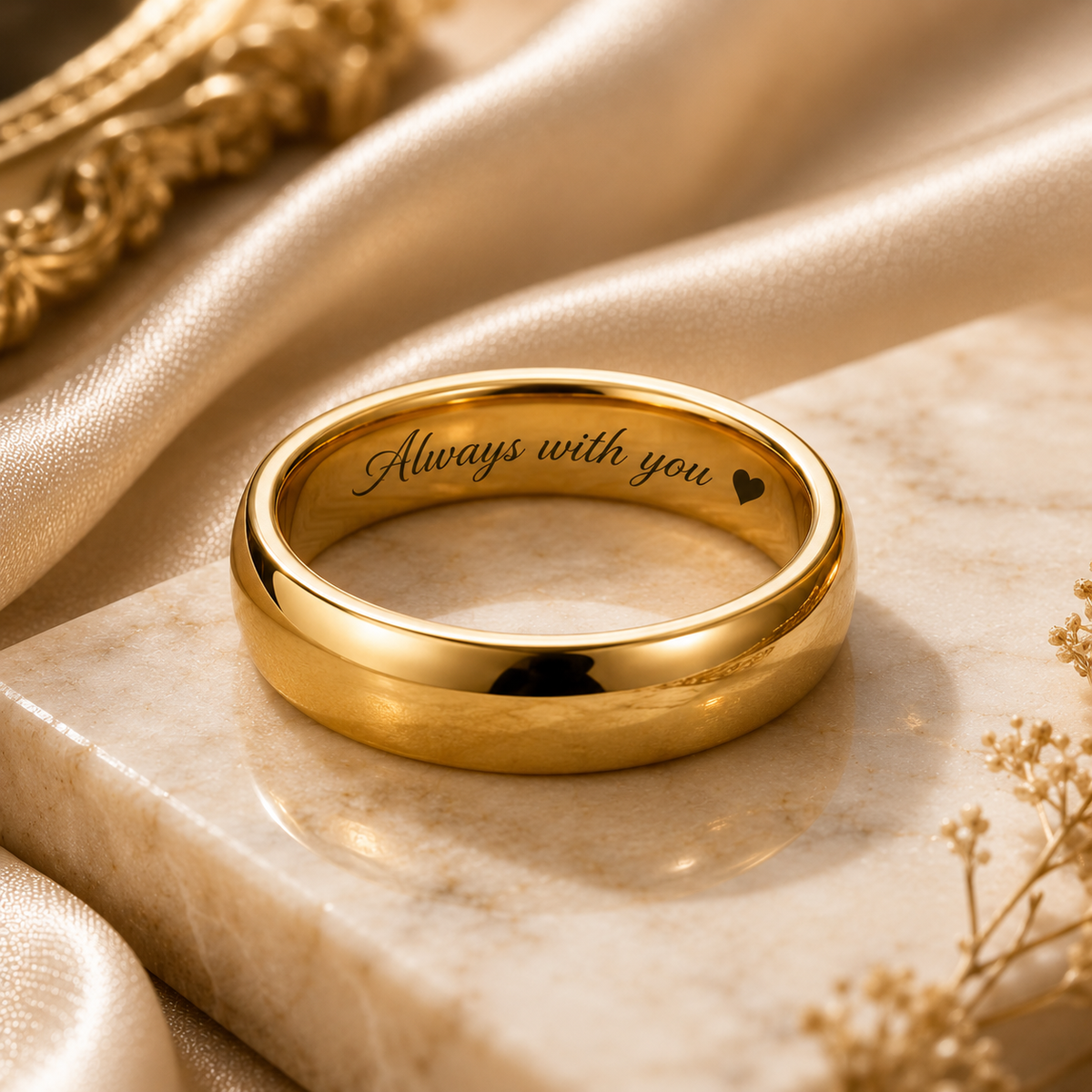 Titanium ring with engraving – 6 mm, KalinumX