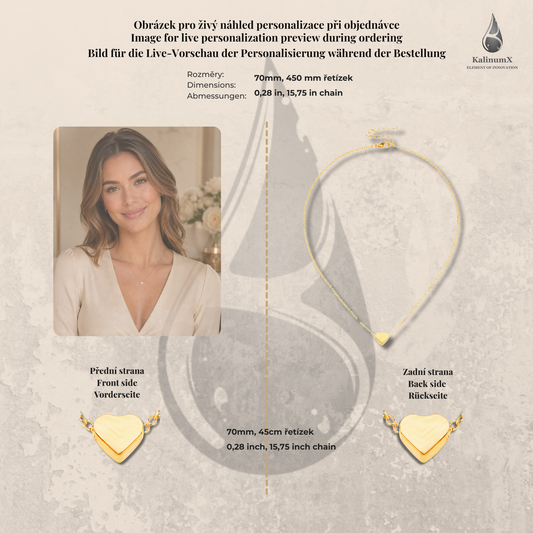 Gold-tone chain with mini heart pendant