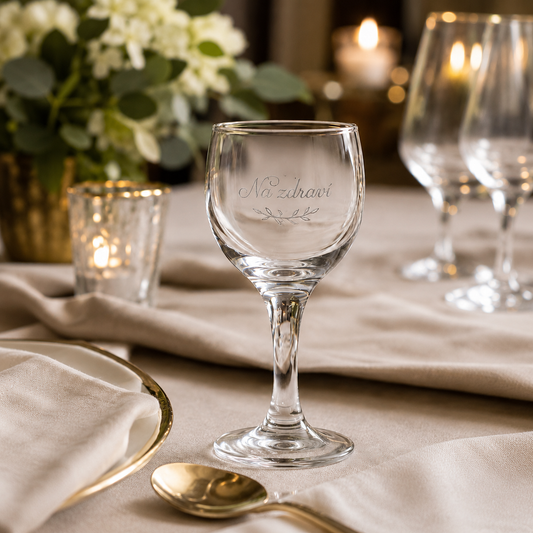 Shot glass – 30–60 ml – clear glass – with engraving