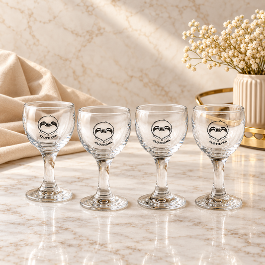 Slothana Classic Sloth shot glass – 55 ml – clear glass – finished engraving