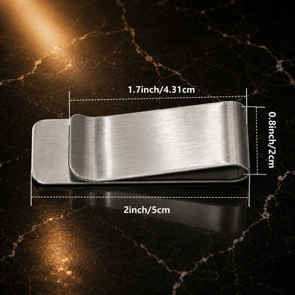Geldklammer aus Edelstahl – 50 × 20 mm – mit Gravur
