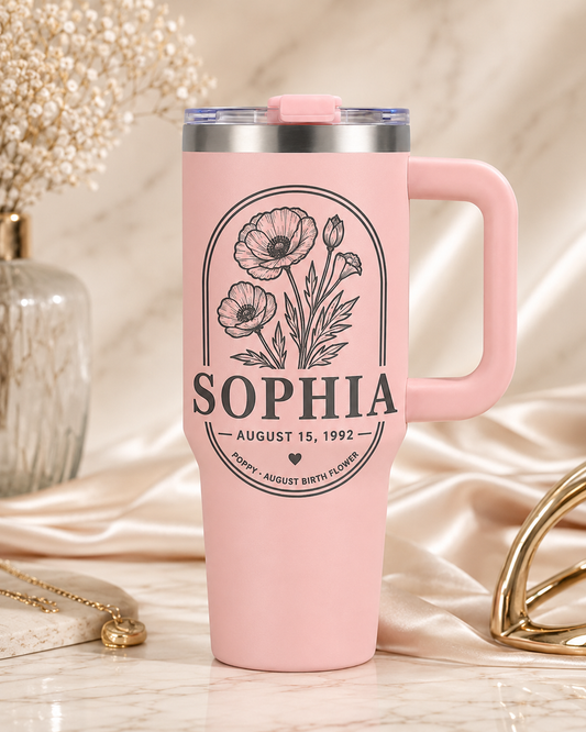 Watersy tumbler – 891 ml / 30 oz – stainless steel – light pink