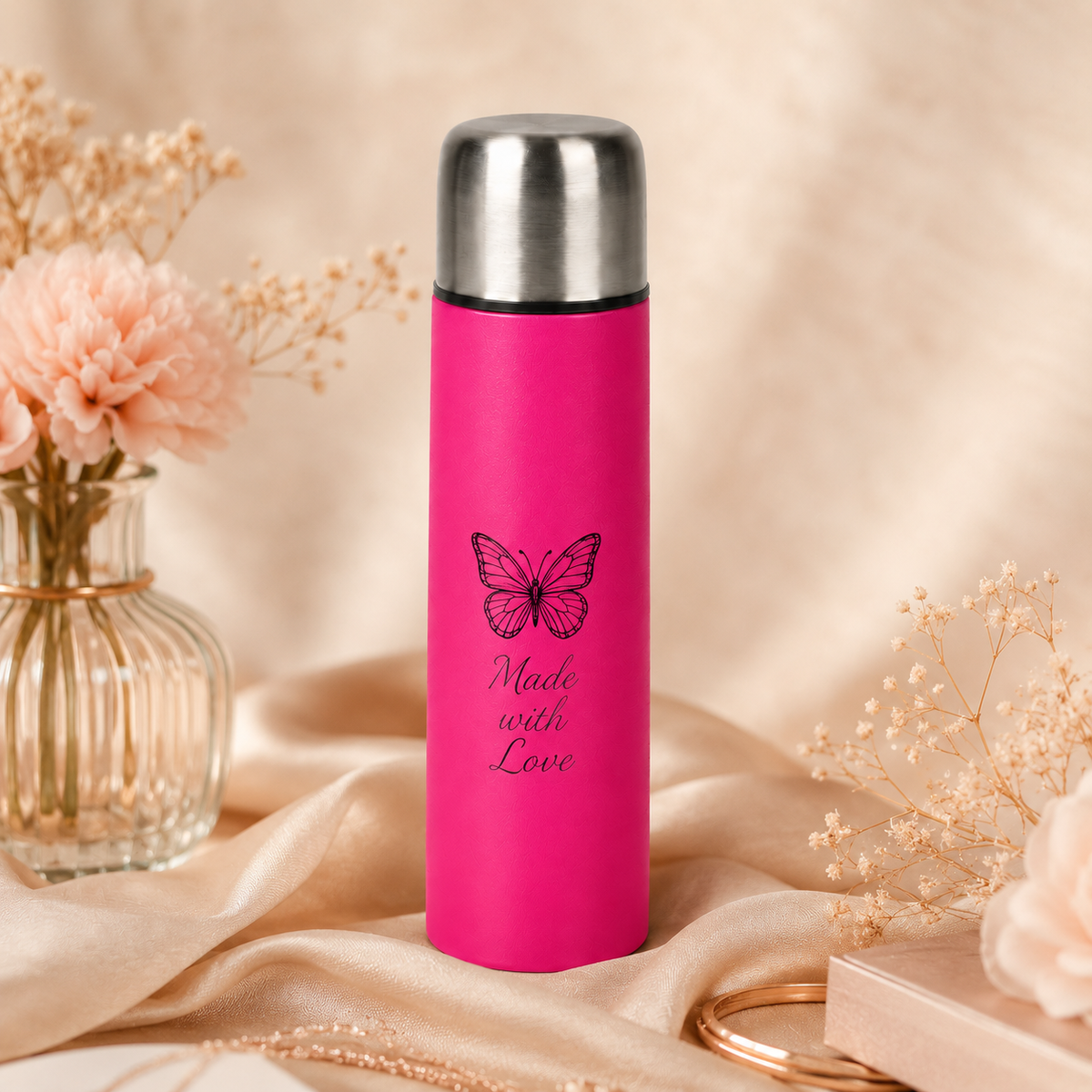 Vacuum flask – 500 ml – stainless steel – with engraving