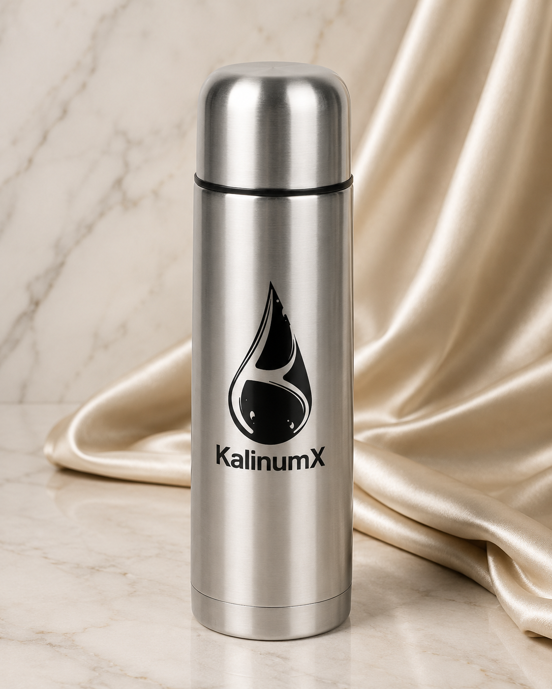 Vacuum flask – 500 ml – stainless steel – silver – for engraving