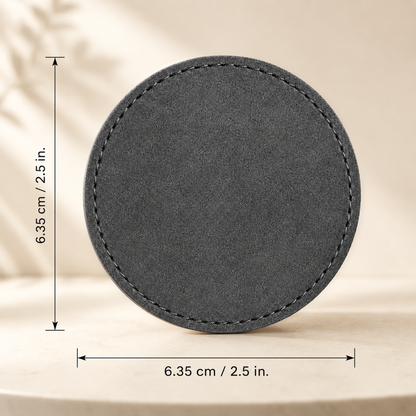 Kulatá šedá nažehlovací PU záplata Ø63,5 × 1,35 mm